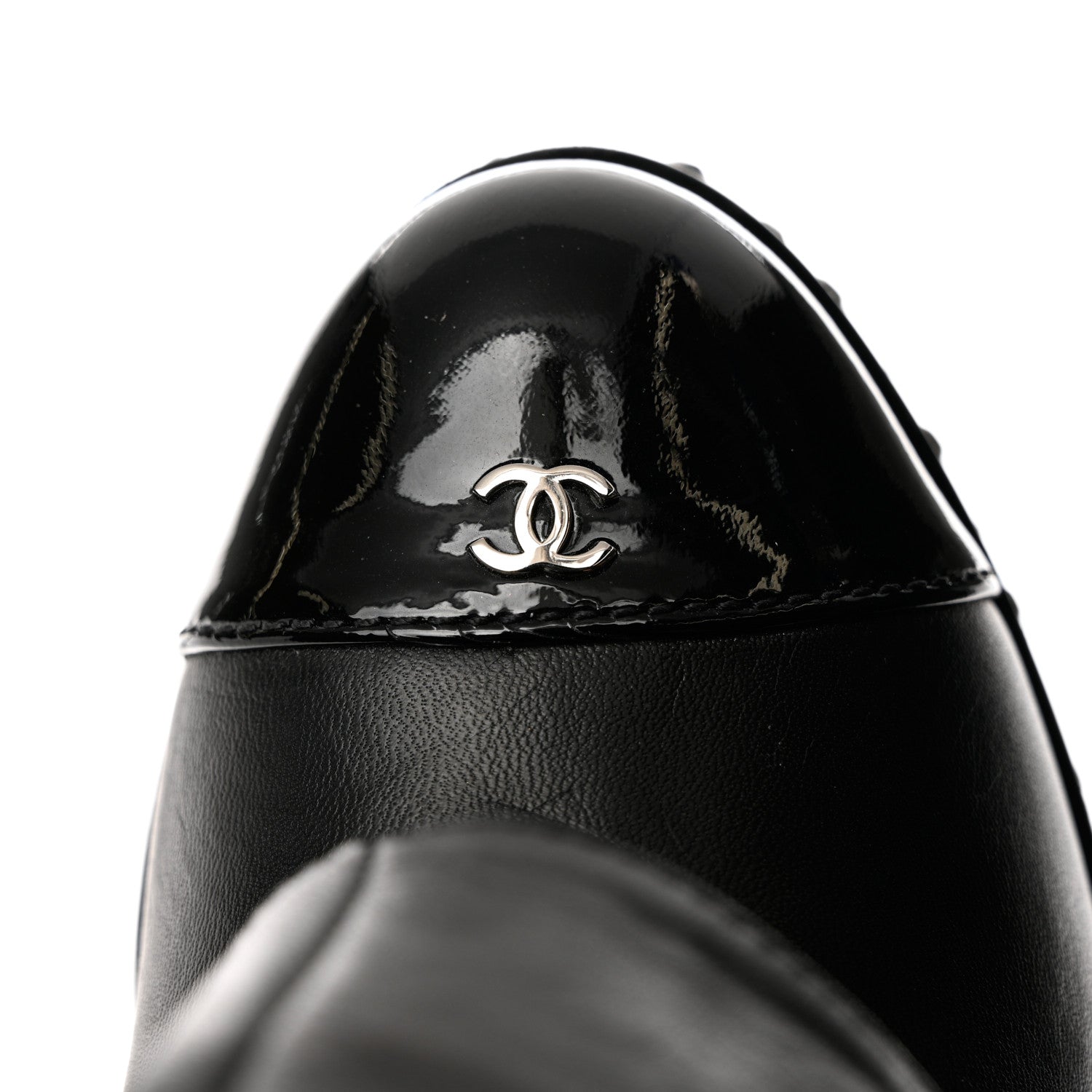 Chanel Calfskin Ascot Knee High CC Boots 36 Black 7 of 9