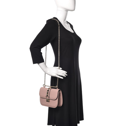 Valentino Garavani Vitello Small Glam Lock Rockstud Flap Poudre 2 of 8