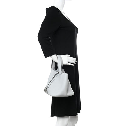 Hermes Taurillon Clemence Picotin Lock 18 PM Bleu Pale 3 of 12