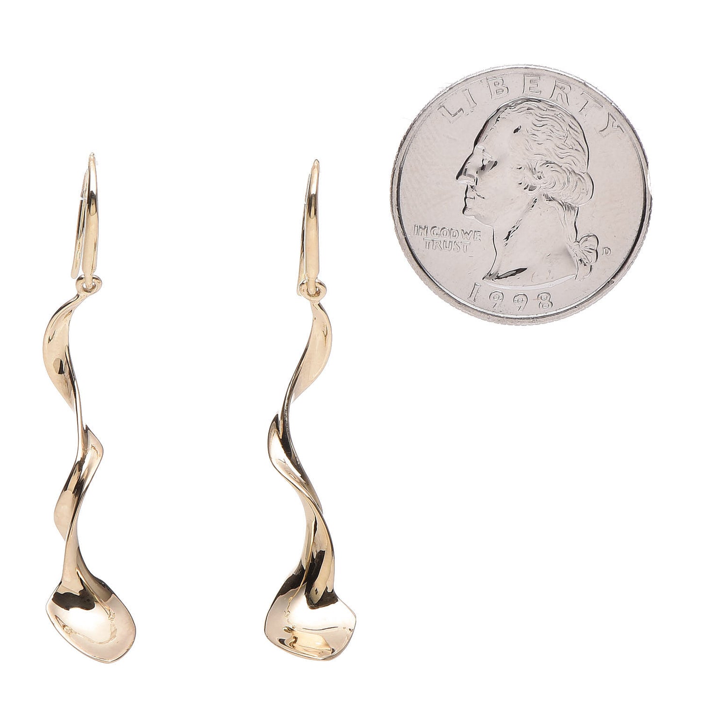 18K Yellow Gold Frank Gehry Orchid Drop Earrings