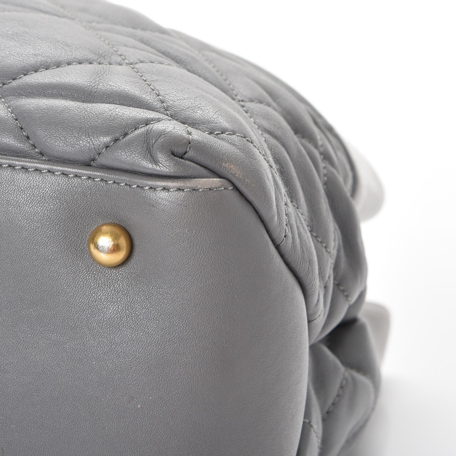 Chanel Calfskin Quilted Medium Soft Elegance Tote Grey 11 of 16