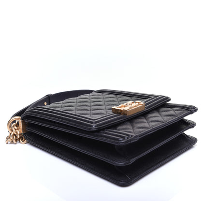 Chanel Caviar Quilted North South Boy Flap Black 4 of 15