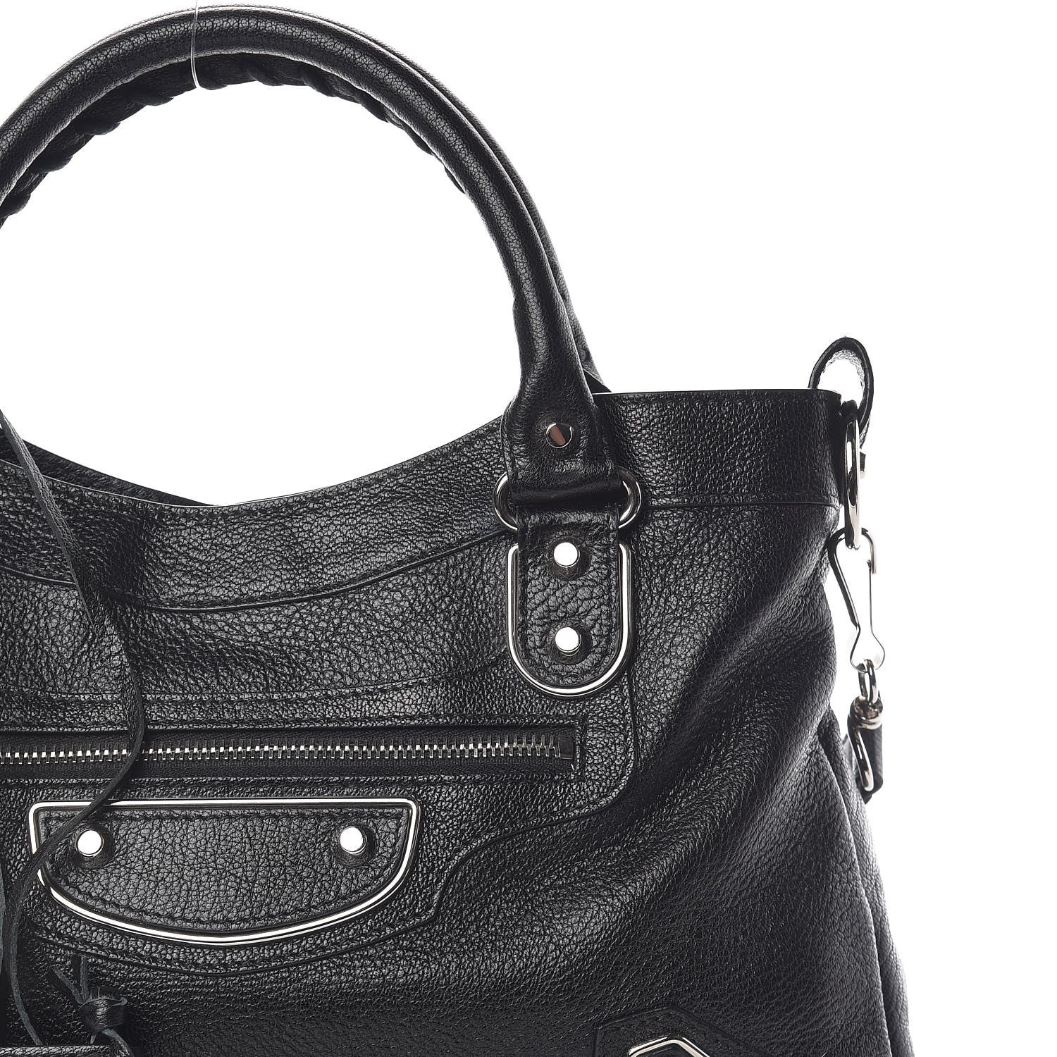 Balenciaga Chevre Silver Metallic Edge Hardware Town Black 13 of 13