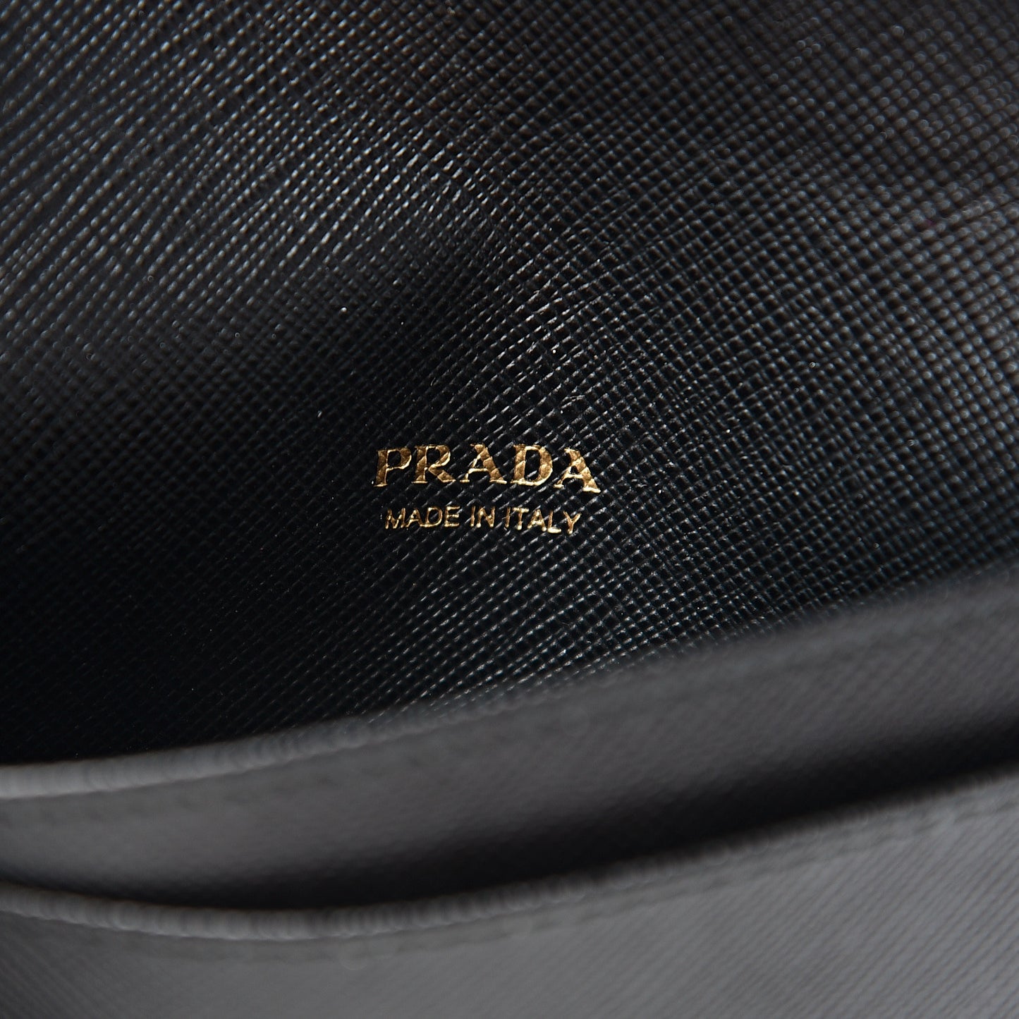Saffiano Metal Flap Card Holder Black