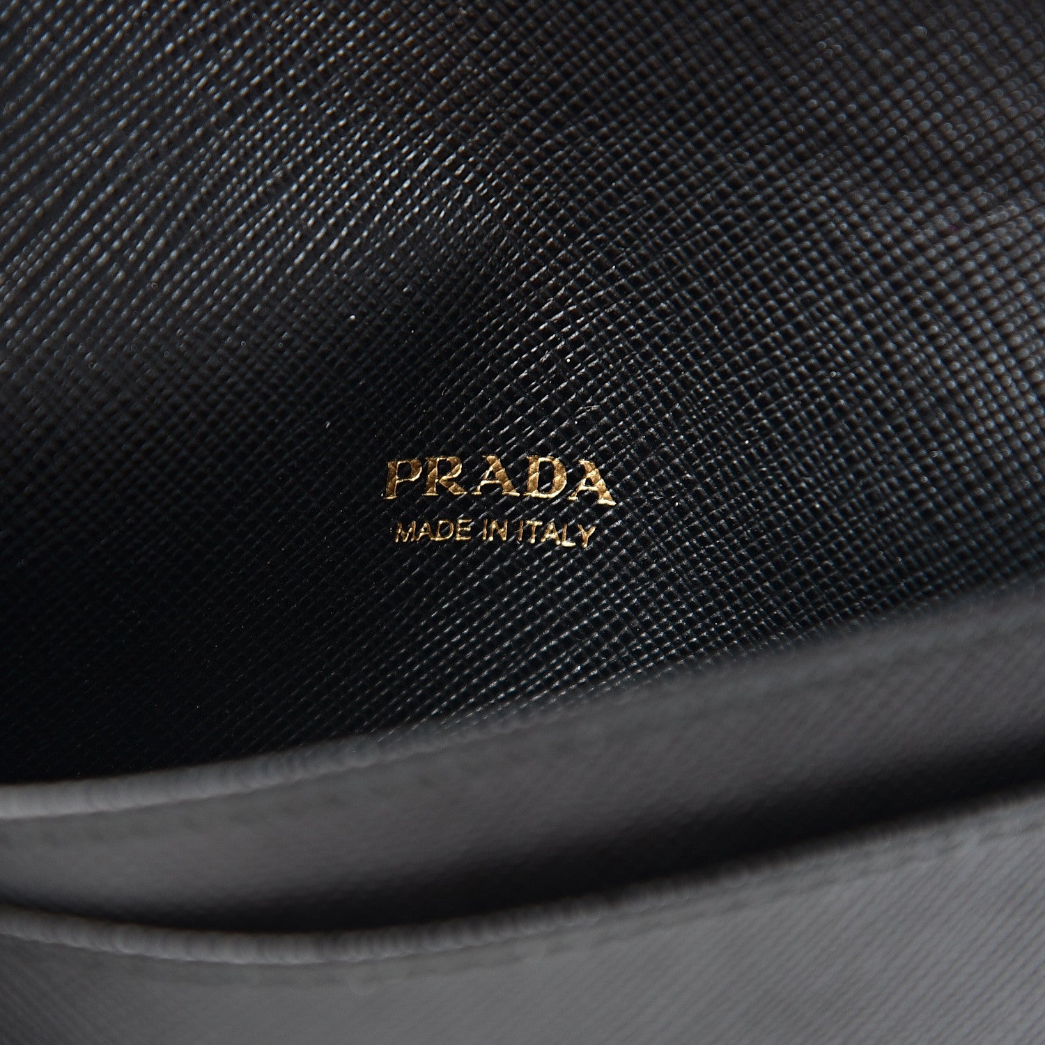 Prada Saffiano Metal Flap Card Holder Black 6 of 7