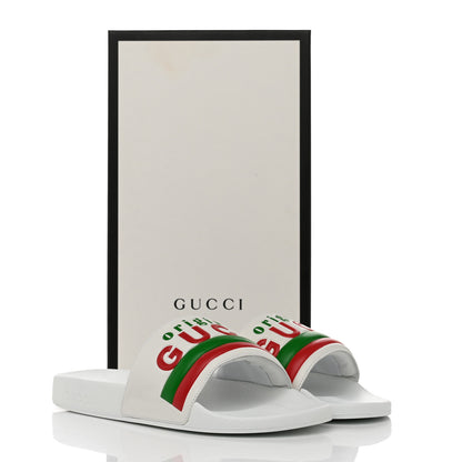 Gucci Nappa Original Gucci Mens Slide Sandals 10 Great White 9 of 9