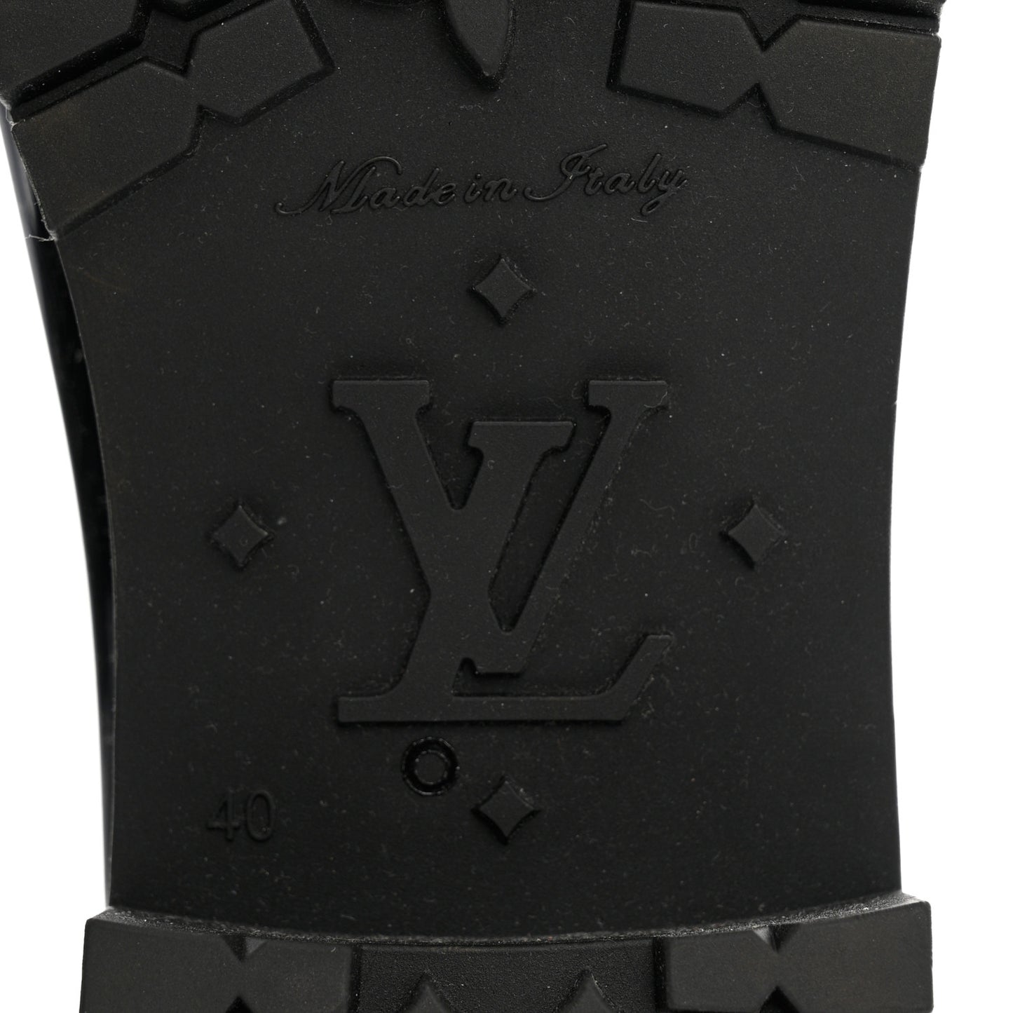 Rubber Embossed Monogram Splash Rain Boots 40 Black