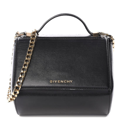 Givenchy Textured Calfskin Mini Pandora Box Chain Crossbody Bag Black 1 of 9