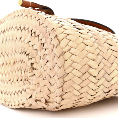 Chloe Raffia Calfskin Marcie Basket Tan 10 of 12