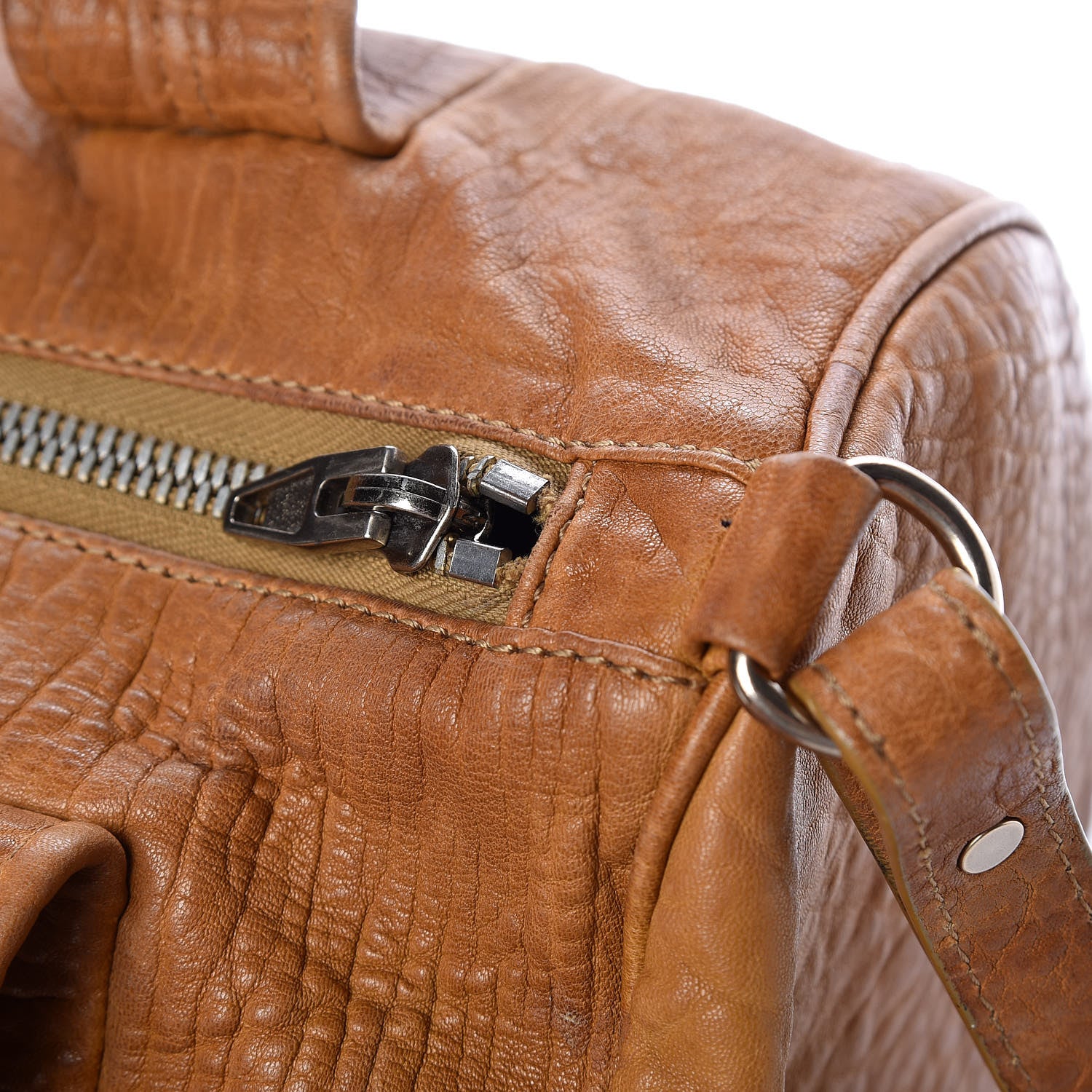 Alexander Wang Pebbled Lambskin Rocco Duffel Mustard 15 of 19