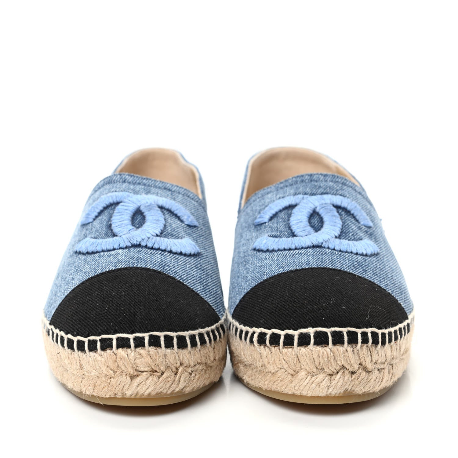 Chanel Denim CC Espadrilles 41 Blue Black 2 of 11
