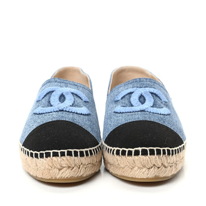 Chanel Denim CC Espadrilles 41 Blue Black 2 of 11