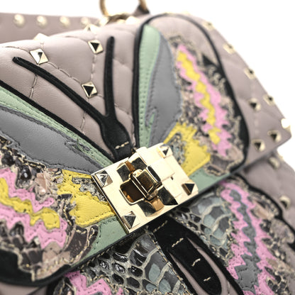Valentino Garavani Nappa Butterfly Medium Rockstud Spike Shoulder Bag Poudre 9 of 9
