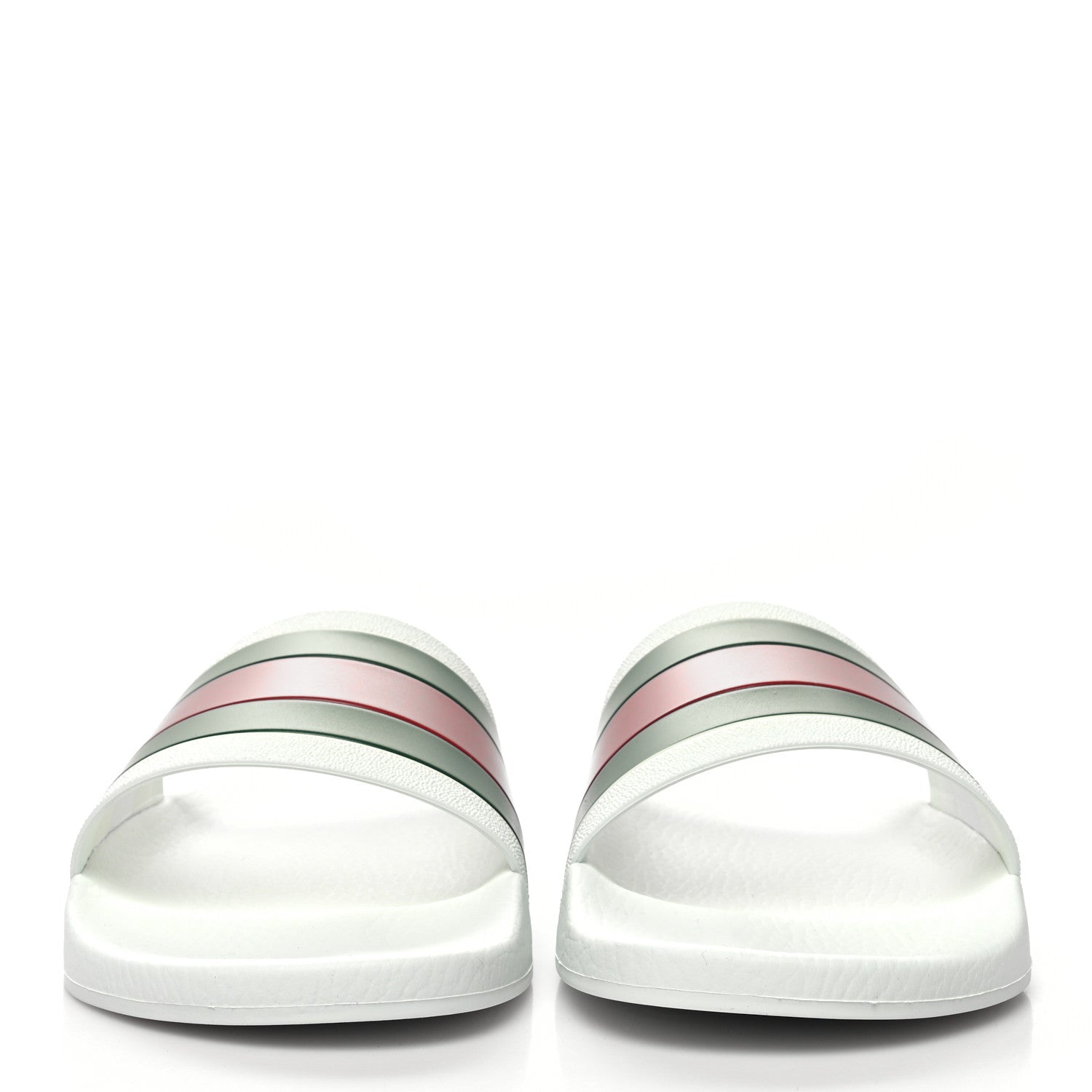 Gucci Rubber Web Mens Pool Slide Sandals 11 Great White 2 of 7