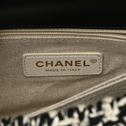 Chanel Tweed Quilted Mini Coco Handle Flap Black Beige 6 of 12