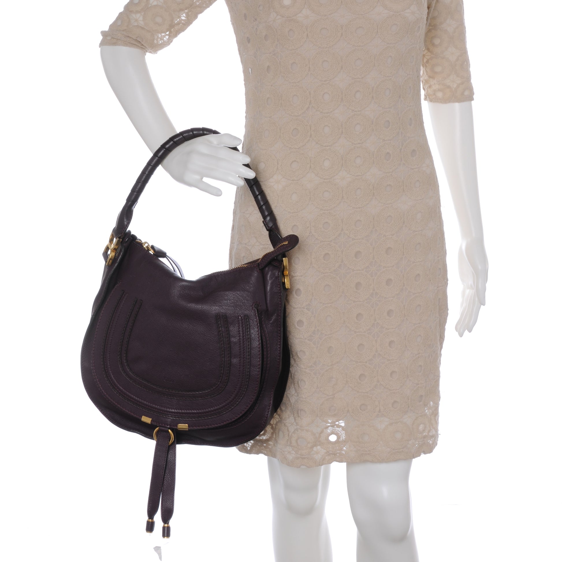 Chloe Leather Small Marcie Hobo Purple 2 of 7