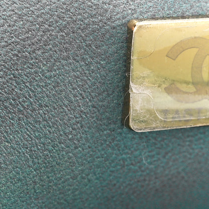 Chanel Lambskin Quilted Ombre Mini Top Handle Rectangular Flap Blue Green 8 of 11