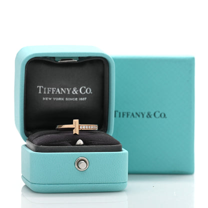 Tiffany 18K Rose Gold Diamond 2.5mm T T1 Ring 53 6.5 5 of 5