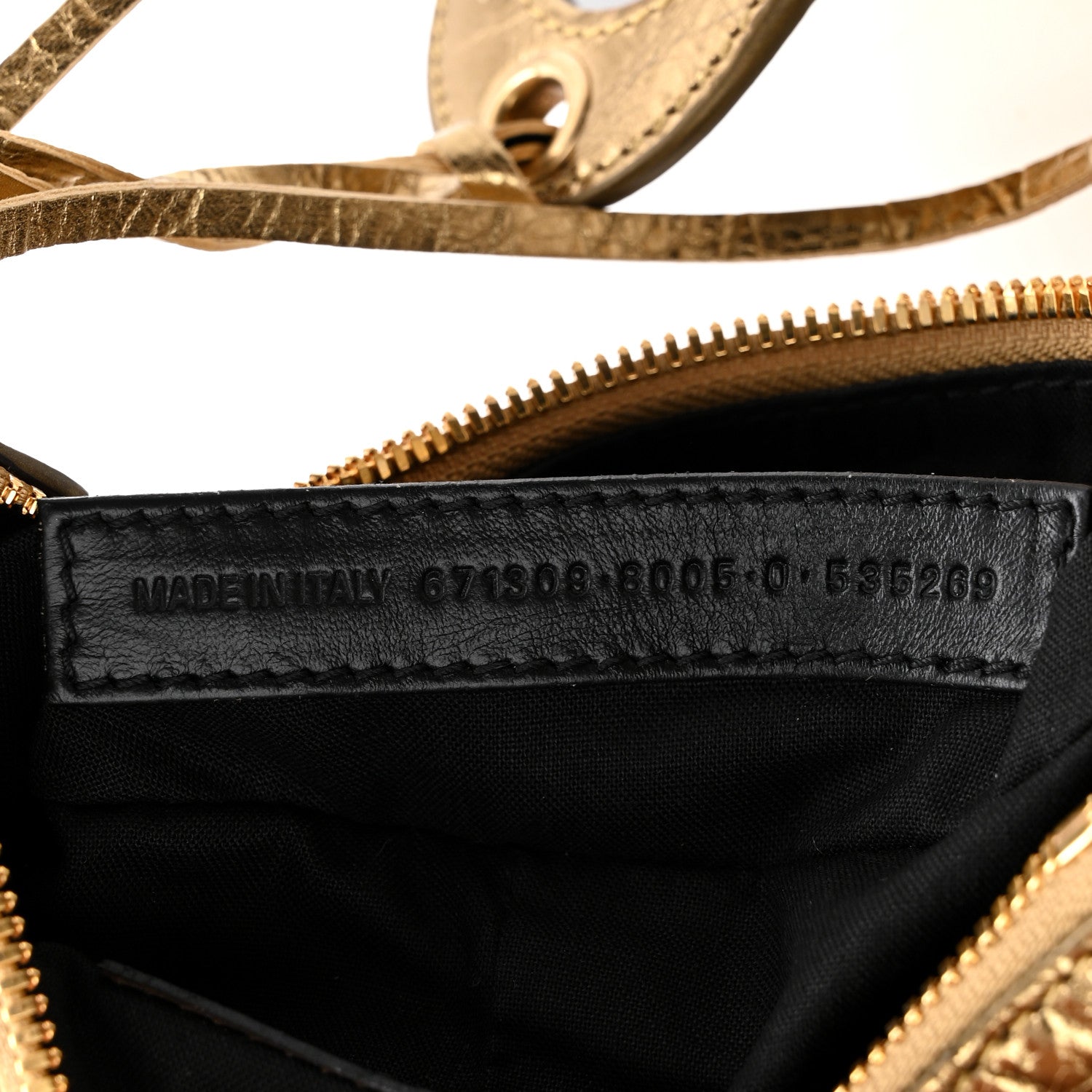 Balenciaga Metallic Agneau Arena Le Cagole Shoulder Bag XS Gold 8 of 11