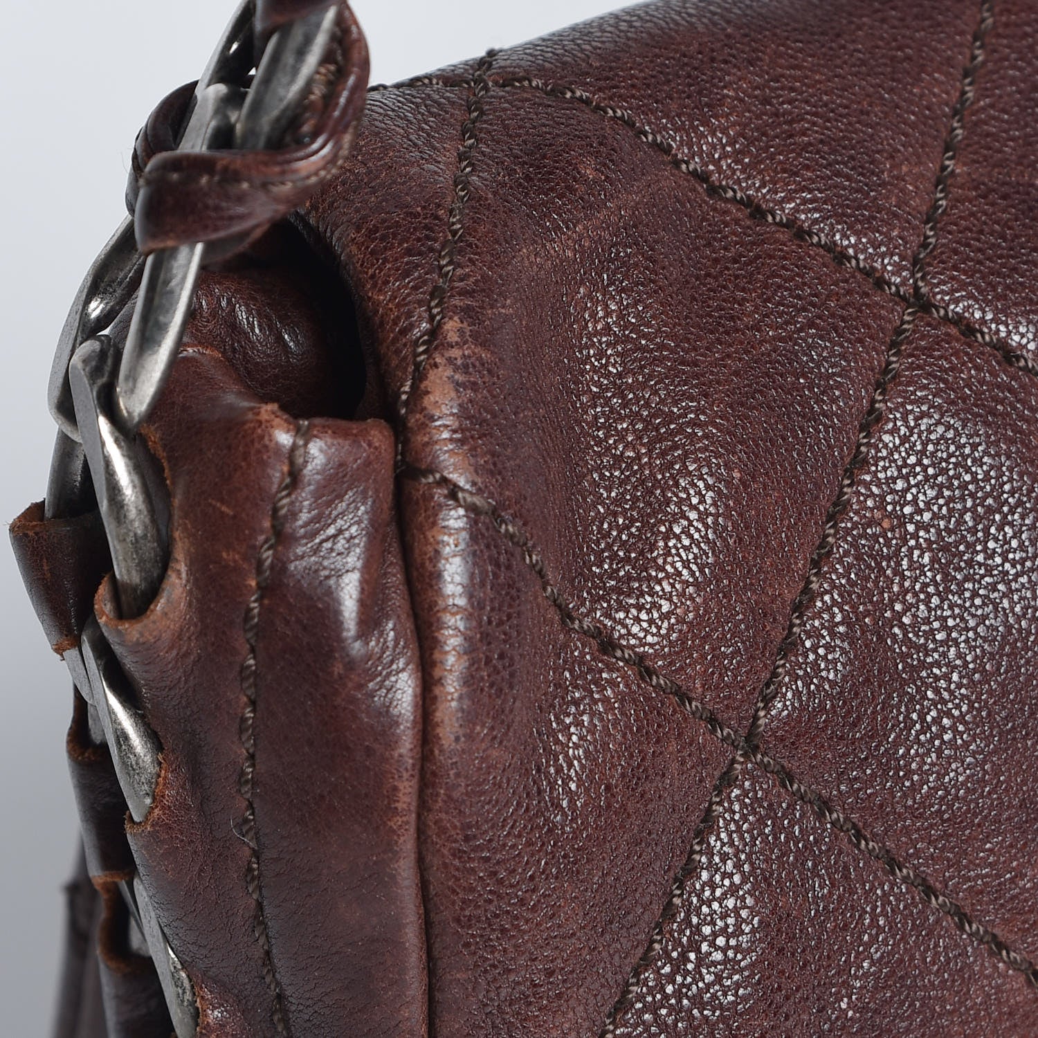 Chanel Calfskin Quilted Modern Chain Flap Brown 18 of 20