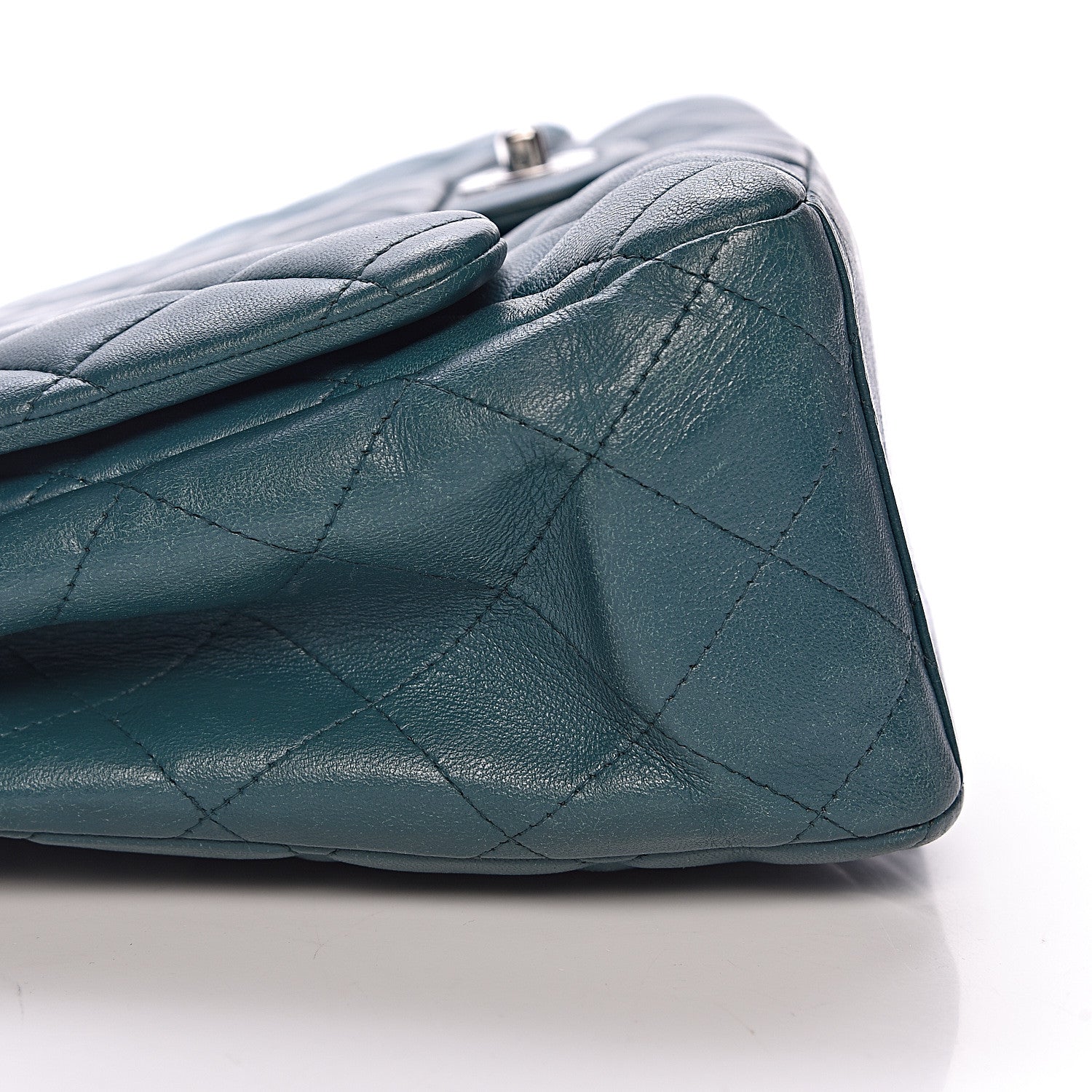 Chanel Lambskin Quilted Maxi Single Flap Turquoise 15 of 18