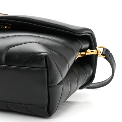 Saint Laurent Calfskin Y Quilted Monogram Toy Loulou Crossbody Bag Black 11 of 12