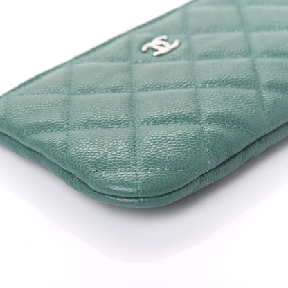 Chanel Caviar Quilted Small Cosmetic Case Green 6 of 11