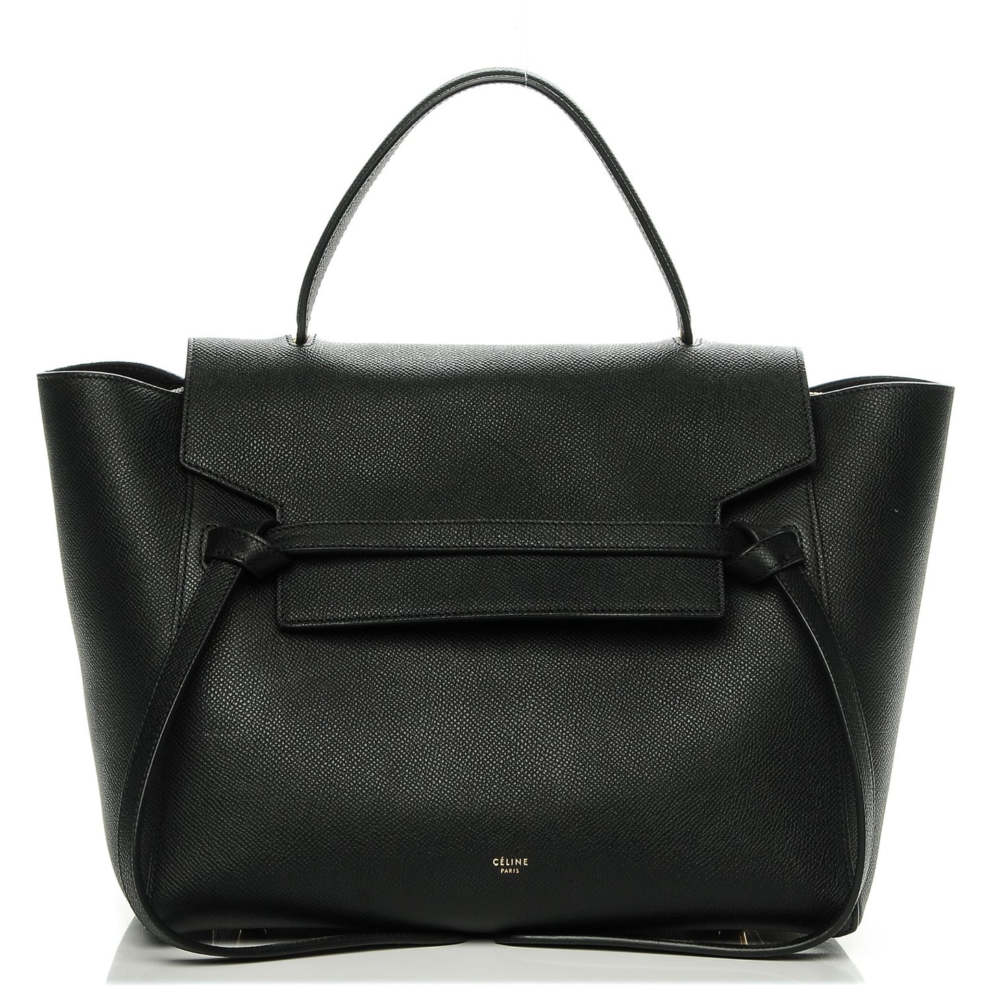 Grained Calfskin Mini Belt Bag Black