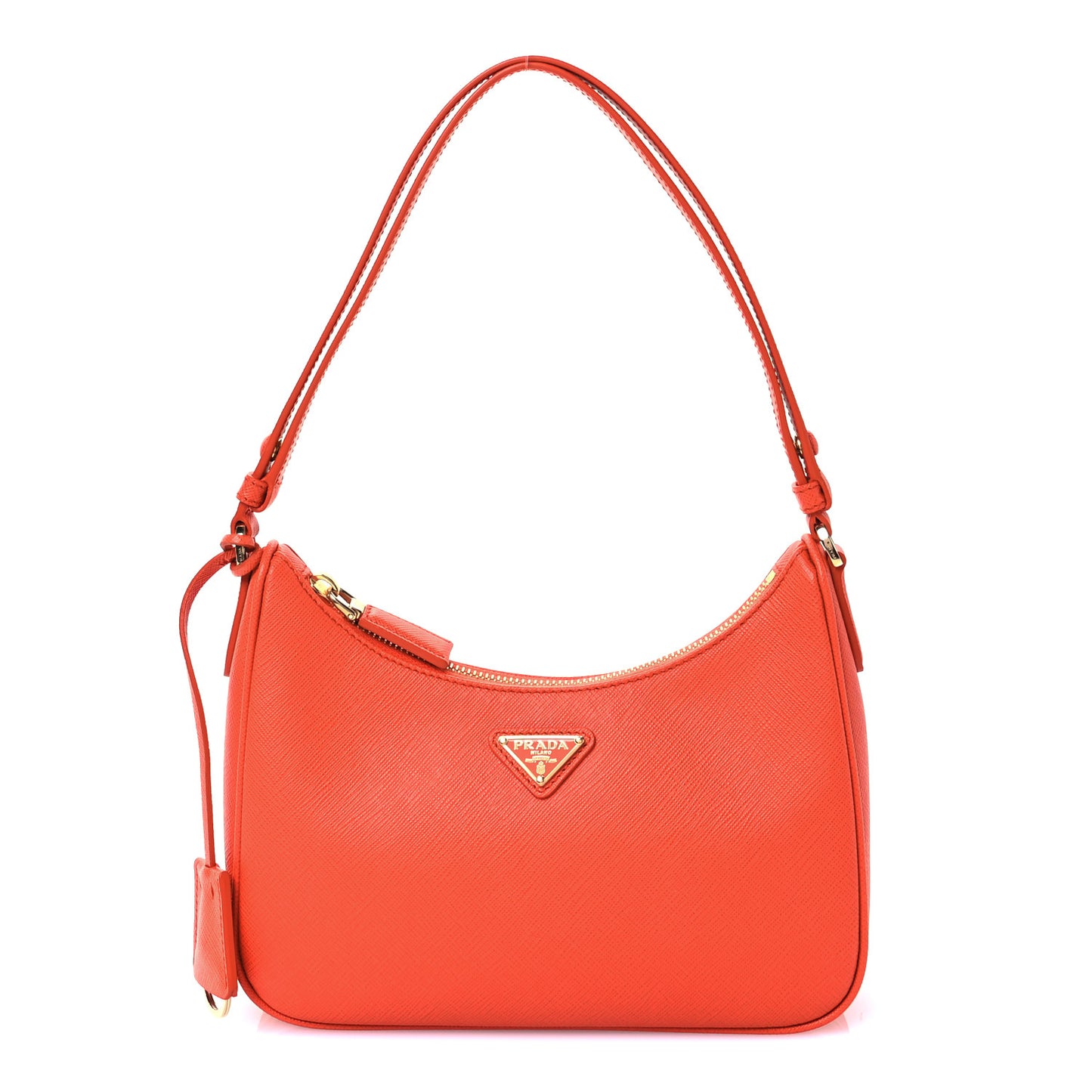 Saffiano Lux Mini Re-Edition Shoulder Bag Arancio