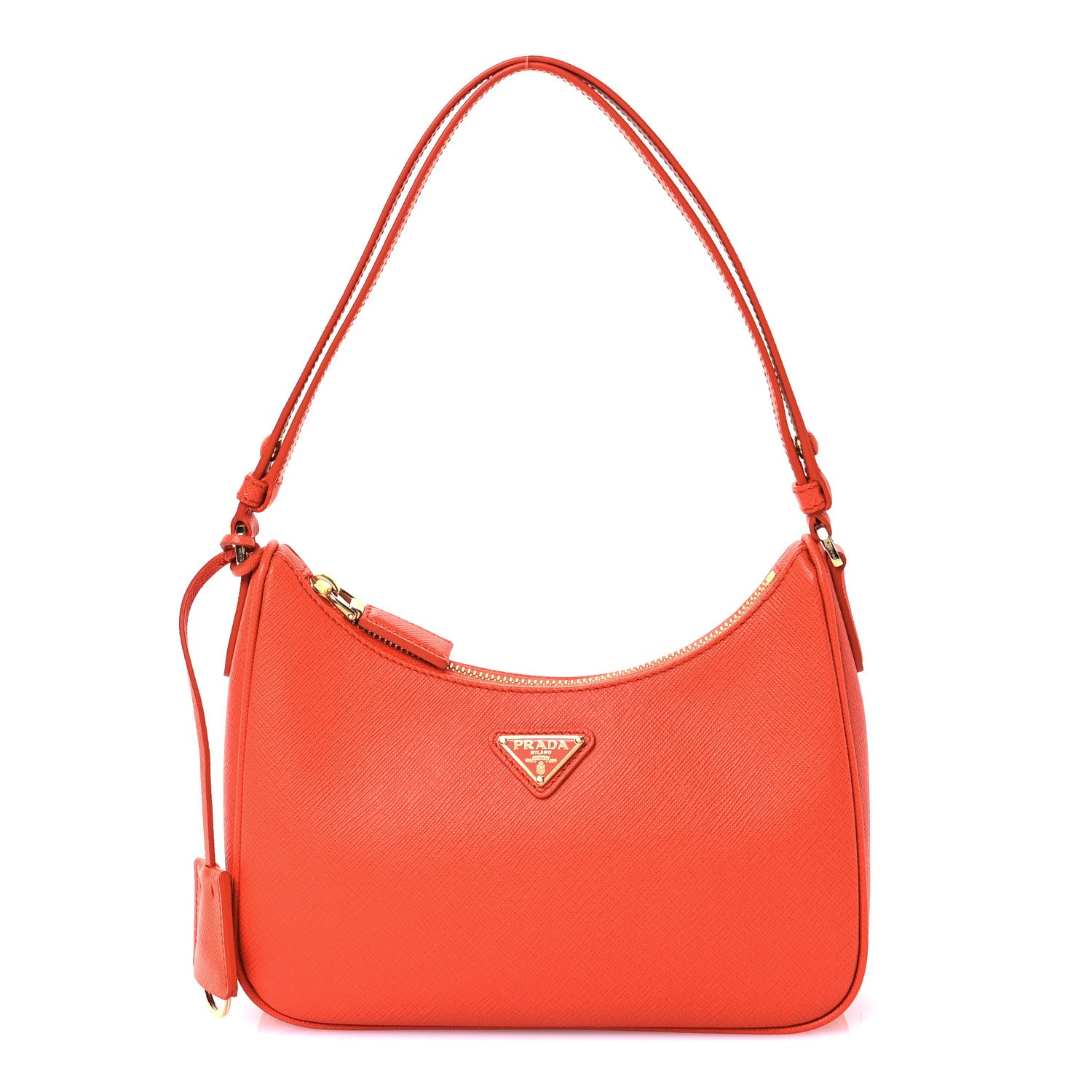 Prada Saffiano Lux Mini Re-Edition Shoulder Bag Arancio 1 of 11