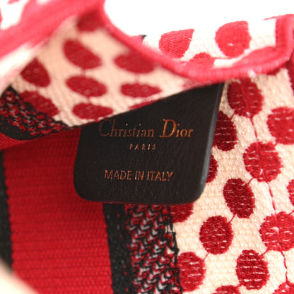 Christian Dior Canvas DiorAmour Dots Mini Book Tote Red 6 of 10
