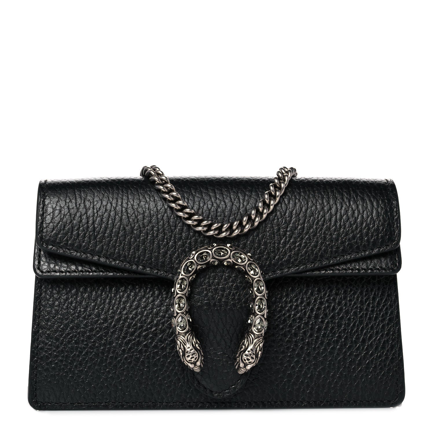 Gucci Calfskin Super Mini Dionysus Shoulder Bag Black 1 of 9