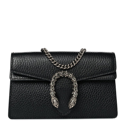 Gucci Calfskin Super Mini Dionysus Shoulder Bag Black 1 of 9