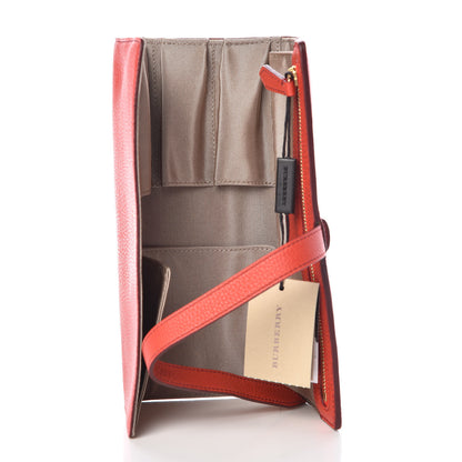 Burberry Grained Calfskin Brush Roll Orange Red 5 of 9
