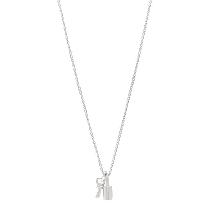 Louis Vuitton 18K White Gold Lockit Key Pendant Necklace 1 of 4