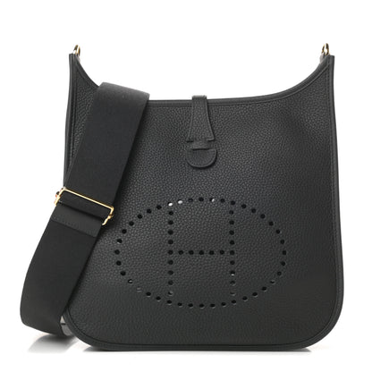 Hermes Taurillon Clemence Evelyne III PM Black 1 of 11
