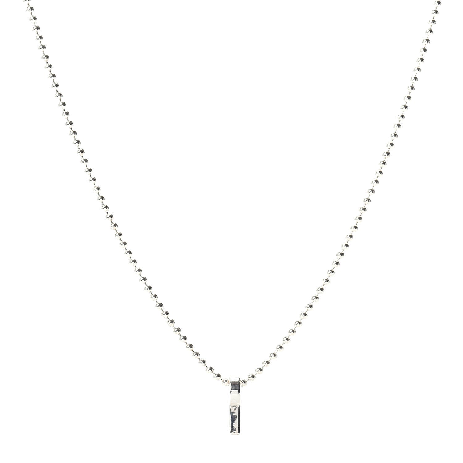 Tiffany Sterling Silver Makers Keyhole Pendant Necklace 1 of 4