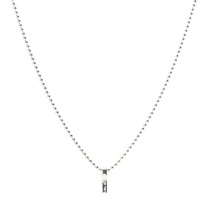 Tiffany Sterling Silver Makers Keyhole Pendant Necklace 1 of 4
