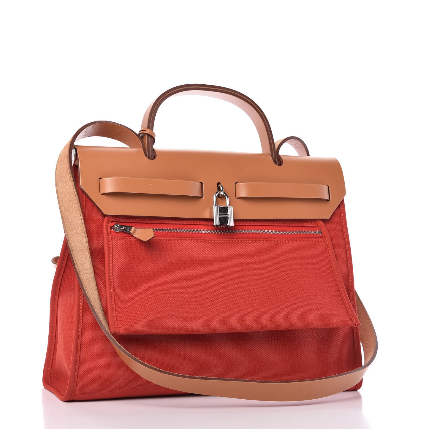 Vache Hunter Toile Herbag Zip 31 PM Rouge Tomate Natural