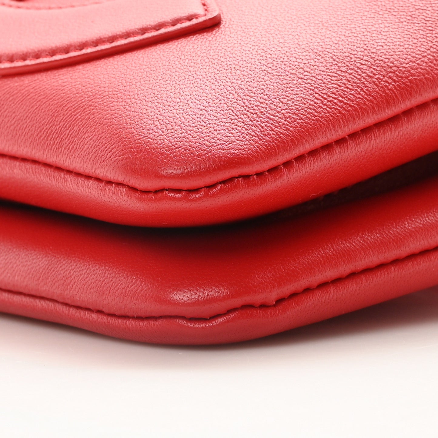 Lambskin CC Mania Waist Belt Bag Red