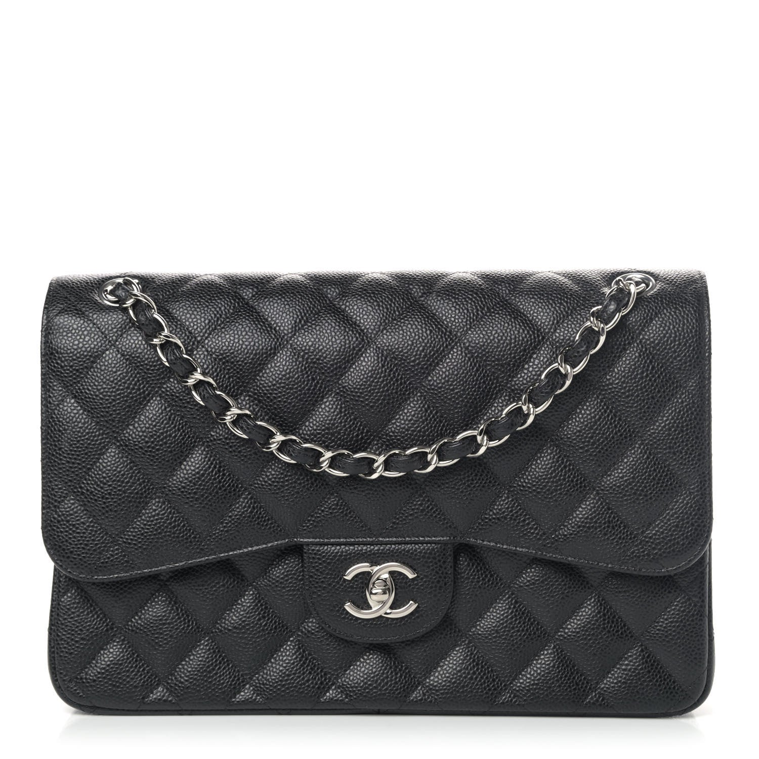 Chanel Caviar Quilted Jumbo Double Flap Black 1 of 4
