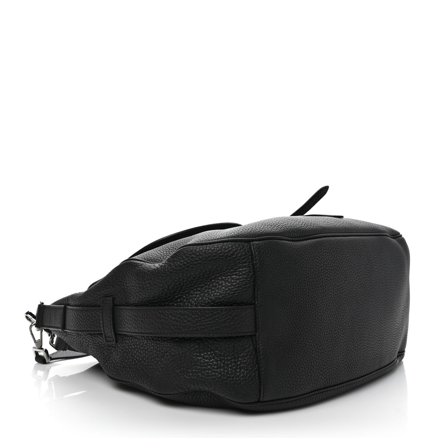 Christian Dior Grained Calfskin Saddle Soft Bag Black 4 of 8