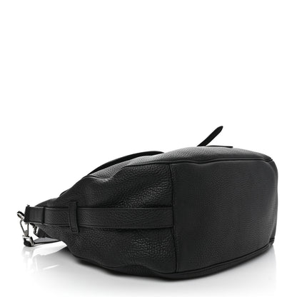 Christian Dior Grained Calfskin Saddle Soft Bag Black 4 of 8