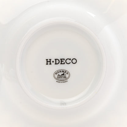 Hermes Porcelain H Deco Coffee Cup And Saucer Set Of 2 Black 9 of 14