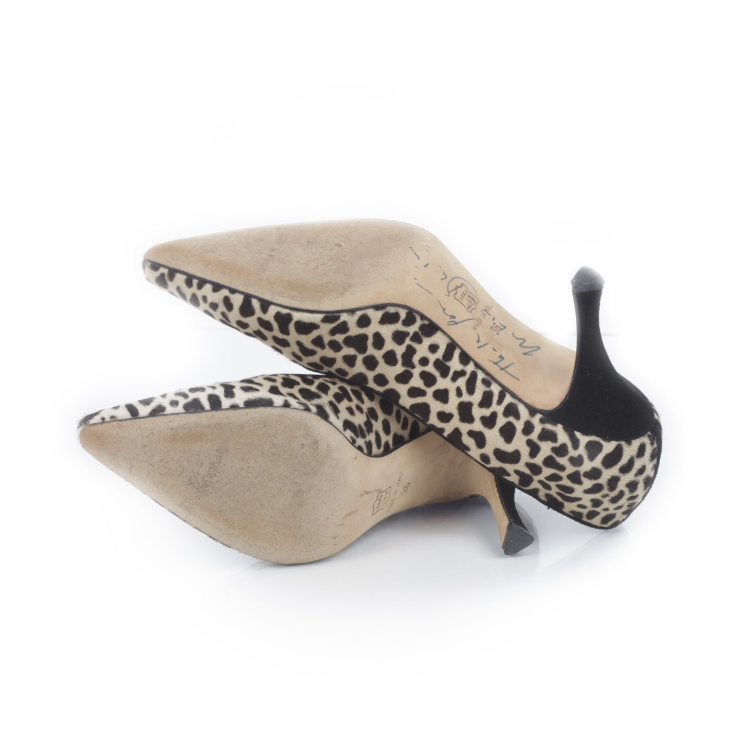 MANOLOBLAHNIKAnimalPrintPonyHairHeels36