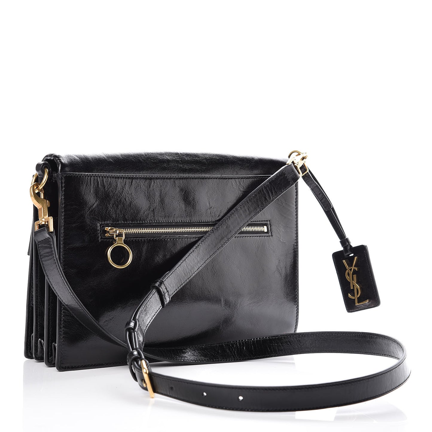Moroder Calfskin Noe Crossbody Bag Black