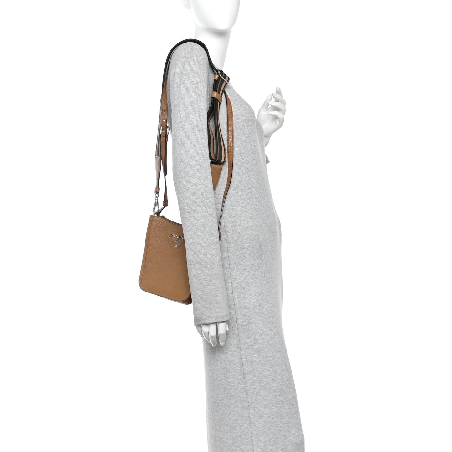 Vitello Daino Soft Mini Hobo Messenger Bag Caramel