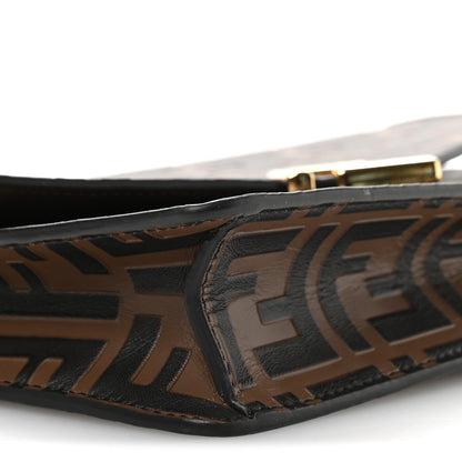 Fendi Vitello Ceylon Bi-Color FF 1974 Embossed FF Diamonds Chain Wallet Maya Black 9 of 11