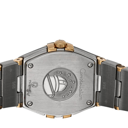 Omega Stainless Steel 18K Yellow Gold Diamond Mother of Pearl 24mm Constellation Quartz Watch 123.20.24.60.55.002 4 of 4