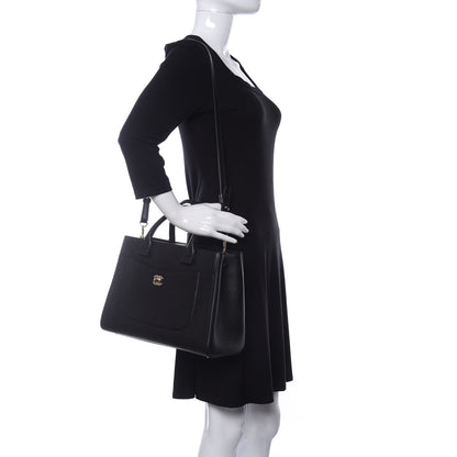 Chanel Grained Calfskin Small Neo Executive Shopper Tote Black 2 of 10
